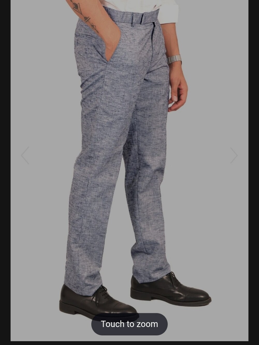 Mens Slim Fit Li En Pants Navy 32x 32
